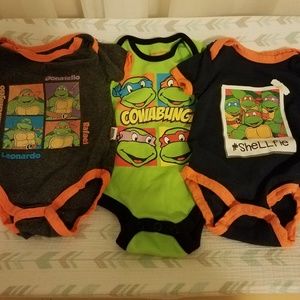 3 Ninja turtle onesies